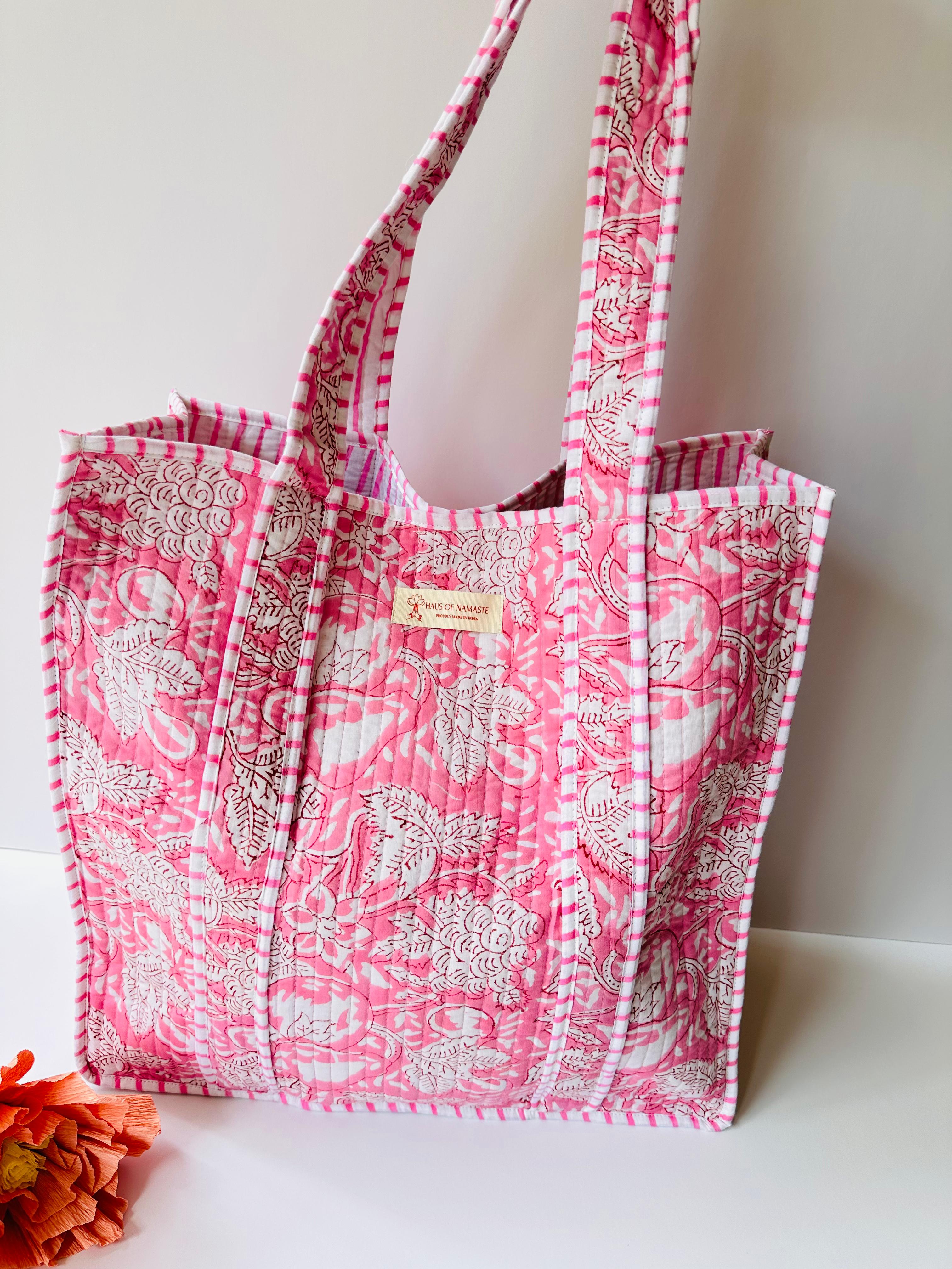 Pink lush Orchard Tote - 100% Cotton